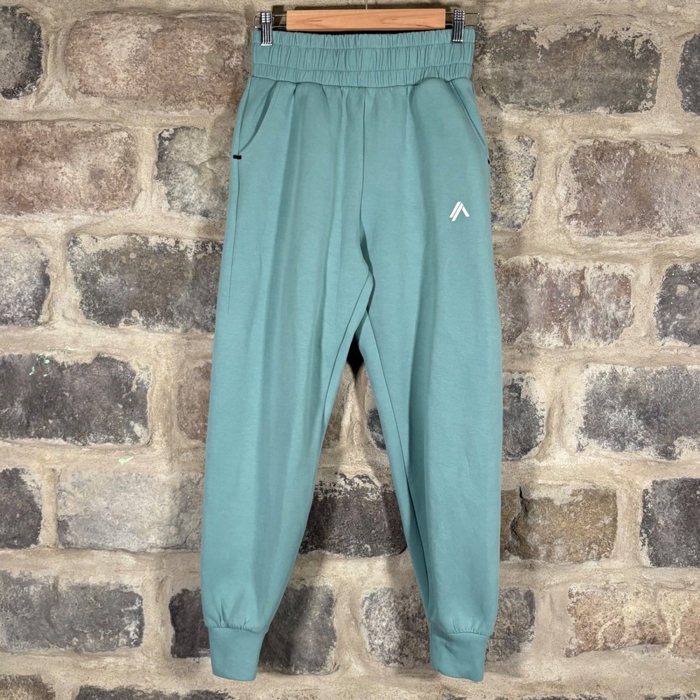 Alphalete Women's Small Green Joggers Elastic Waist‎ Lounge Activewear Pants